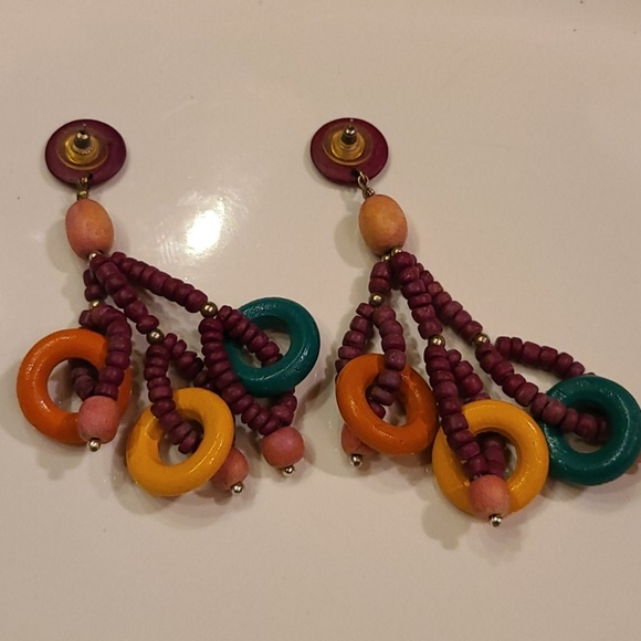 ✴Multicolored Dangling Boho Earrings - Picture 2 of 5